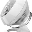 Vornado 560 Medium Air Circulator Floor Fan, 4-Speed, Quiet Fan for Bedroom, Office, Dorm Room, with Chrome Glide Bar Adjustable Tilt, Electric Cooling Fan, White
