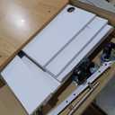 OtterOasis Kitchen Island Cart with Storage, Small Kitchen Island on Wheels with Large Drawer, Adjustable Shelf & Towel Rack, Rolling Island Table for Kitchen & Dining Room, White