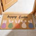 Easter-Colorful-Bunny Welcome-Doormat - Indoor Outdoor Entrance Non-Slip Floor Mats for Decor 17 x 29 Inch (Rabbit)