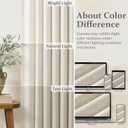 Pinch Pleated Linen Viral Curtains 4 Panels Set for Living Room 96 Inches Long, Birch Memory Trained Pleat Light Sheer Filtering Farmhouse Window Curtain with Hook Ring Ivory Cream Bedroom 8FT Length