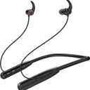 Rythflo Neckband Bluetooth Headphones, ENC IPX7 Sweatproof Sport Earbuds with AI-Enhanced Mic Vibration Call Alert, 50H Playtime Deep Bass Wireless Waterproof Earphones for Work Running Workout Gym (Black)