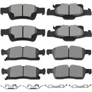 SCITOO Disc Brake Pads Sets Semi-Metal 8pcs Fit for 2011-2018 for Dodge for Durango,2011-2019 for Jeep Grand for Cherokee