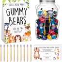 Outus Woodland Baby Shower Games Guess How Many Bears Sign 100 Guessing Game Cards 10 HB Pencils 1 Cute Bear Bottle for Guests Gender Reveal Party Favor(Cute Style)