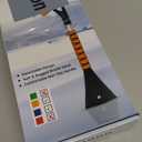 EcoNour 27" Car Snow Brush and Ice Scrapers for Car Windshield (2 Pack) | Scratch Free Bristle Head Snow Brush & Tough Window Snow Scraper with Aluminium Body | Snow Removal Winter Car Accessories (Blue & Orange)