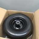 RONPOW 13x6.50-6 Lawn Mower Flat Free Tires and Wheels, 13x6.5-6 Heavy Duty Solid Front Tire for Zero Turn Mowers, 500Lbs Load, Universal 3/4", 5/8" and 1/2" Bearings, 5.51"-7.91" Hub, 2Pack Black