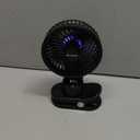 AMACOOL Desk Fan, Quiet Small Desktop Table Fans - 30Hrs Running, 270Tilt, 90Oscillating, Easy to Clean USB Fans, Smart Display Rechargeable Portable Fan for Home Office Bedroom Travel Camping (5000mAh, Black)