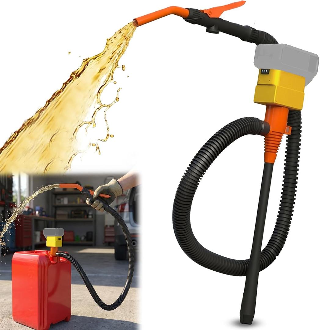 5 Gpm Cordless Fuel Transfer Pump, Portable Gas Transfer Pump Compatible with De. walt 20V Batteries, Inclusion 34" Hose for Diesel, Gasoline(Without Battery)