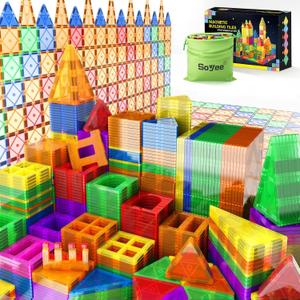 DMOIU 102PCS Magnetic Tiles Building Blocks Stem Toys for 3+ Year Old Boys and Girls Montessori Toys Toddler Kids Gifts Parents Approved Sensory Toys