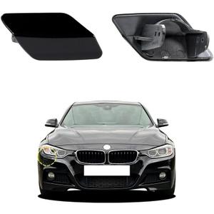 Car Front Bumper Headlight Washer Nozzle Cover Cap Compatible With BMW 3 F30 320 323 330 335 M-Sport 2013 2014 2015 2016 2017 2018 Headlight Cleaning Cover 51118056614 51118054180 Water Spray Cover