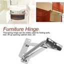 2 Pieces 80 Degree Foldable Lifting Bracket, Black Spring Hinges are widely Used in Sofa Hinge Lifters, Furniture Storage Support Hinges