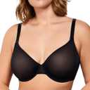 HSIA Minimizer Bras for Women Seraphina Full Coverage Underwire Unlined Mesh Plus Size Convertible Bra for Big Busted Solid, Black, 36DDD