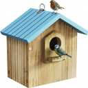 Auslar Bird House for Outside, Wooden Birdhouses for Outdoors, Bluebird House for Outside Clearance, Hanging Bird Houses for Cardinals Finch Wren Swallow for for Garden Viewing