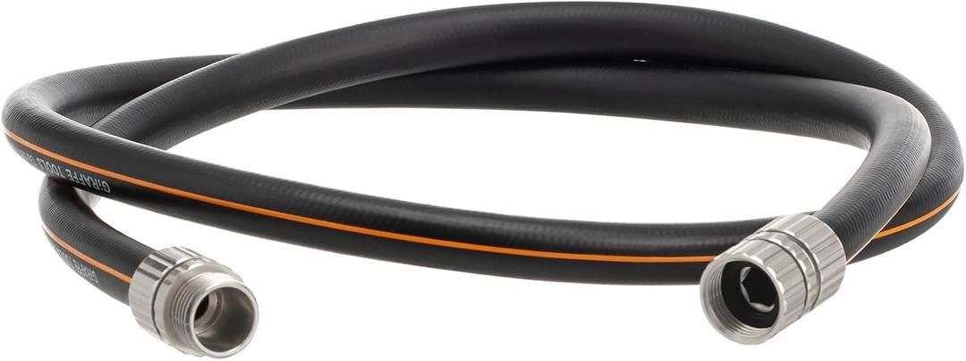 Giraffe Tools Garden Hose 5/8", Custom Length, Heavy Duty, No Kink, Flexible, Rubber Garden Hose, Leakproof Water Hose, 600 Burst PSI, 5ft Male to Female Hose