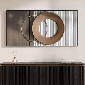 Horizontal Framed Modern Abstract Wall Art for Living Room, 40x20 Inch