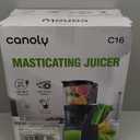 Canoly C16 Cold Press Juicer, 6" Extra Wide Feed Chute, 3-IN-1 Strainers (Juice & Sorbet & Nut Milk), Powerful AC Brushless Motor, Self Precut System, Juicer Machines with BPA-Free (Space Gray)