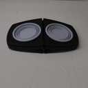 Raised Dog Bowl Elevated Bowls for Large or Medium Pet SIMMOUDE Double Food and Water Bowls with Stand 3 Adjustable Heights Collapsible Feeding Table Portable Outdoor Travel Hiking (Grey)