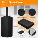 Pizza Oven Cover, Outdoor Pizza Oven Cover Dustproof, Weatherproof, Uv Resistant Adjustable Drawstring And Elastic Band Suitable For Wood Fired Pizza Oven BBQ Smoker Grill