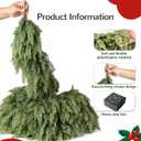 Giauma 6ft Double Fullness Christmas Cedar Garland Artificial Realistic Thick Soft Green Faux Winter Greenery Pine Garlands for Fireplace Mantel Table Doorframe Indoor Outdoor Xmas Holiday Decoration