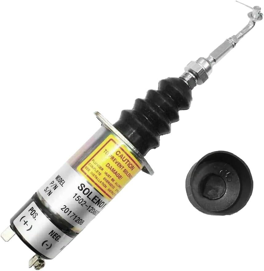 1502-12D6U2B2S2A 12V Fuel Shutoff Solenoid Valve For Woodward 307-2546 for Caterpillar Skid Steer 216 226 236 246 Perkins UB704 Engine Series