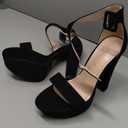 Shoe Land SL-Cabrini Women's Platform Heels, Open Toe Chunky Block Heeled Sandals with Ankle Strap – Dressy High Heel Sandals for Prom, Wedding, and Party, Size 8.5