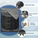 Double Sleeping Bag for Adults Machine Washable 2 Person Camping Sleeping Bag Queen Size Waterproof with Compression Sack for Cold Weather 3-4 Seasons, Flannel