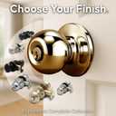 Copper Creek Entry Door Knob Keyed Entry Handle with Lock and Key, ANSI Grade-3 Certified, DIY-Friendly Install for Interior and Exterior Entrance Doors Polished Brass (1 Pack)