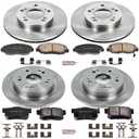 PowerStop Front and Rear Brake Kit For Honda Civic 2006-11 - Disc Rotors & Ceramic Brake Pads Replacement, KOE2385