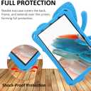 Simicoo Samsung Galaxy Tab A11 Plus A11+ Tablet 10.9 inch 2025 Cute Butterfly Case with Stand for Kids Girl Light Weight EVA Rugged Shockproof Full Cover Kids Friendly Kid Pro Tablet Cover Blue