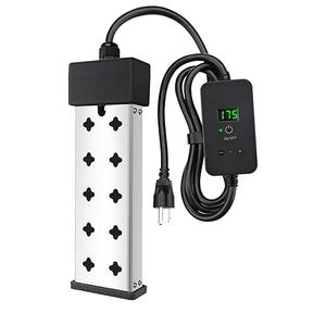 Immersion Water Heater, Portable Pool and Bathtub Heater with Real-Time Temperature Control, Dry Burn Protection for, Basin, Bathtub, Inflatable Pool, Small Pool, 1800W (120V 15A)