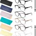 Gaoye Reading Glasses Women or Readers Men 6 Pack Stylish Blue Light Blocking Computer Eyeglasses - Ease Blurry Vision