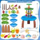 VROGTIK Water Table for Toddlers with Fishing Game Set 3-Tier Kids Sand Water Table Sensory Outdoor Toys for Kids Ages 4-8 Summer Beach Outside Toys Backyard for Kids Toddlers Age 3 4 5 6 7 8 9 10