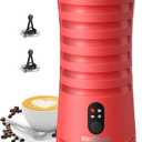 Milk Frother, Paris Rhône 4-in-1 Milk Steamer and Frother, Hot & Cold Foam Milk Warmer with Temperature Control, Auto Shut-Off Frothers for Coffee, Latte, Cappuccino, Macchiato