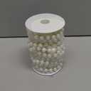 Pearls String Beads 33 Feet Faux Pearls Roll for Crafting Christmas Tree Garland Flowers DIY Wedding Party Centerpiece Party Jewelry Decoration (10mm Ivory)