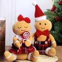 BWFY 2PC Gingerbread Man Christmas Decorations Indoor for Christmas Ornament Home Decor Gingerbread Doll for Gift Door Window Table Tree Holiday Xmas Season Decor (Gm-2pc-005)