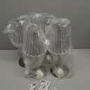 Liliful 2 Pcs Cordless Table Lamp Rechargeable Touch LED Small Gold Portable Battery Operated USB-c Desk Lamp 3 Color Dimmable for Bedroom Living Room Dining (Silver,Rose Style)