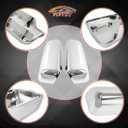 Chrome Door Mirror Cover One Pair Driver & Passenger Side FIT Peterbilt 579 567 2014–2021 – LH & RH Mirror Cap Set – Direct Replacement – Replace OE# R22-6121-300 R22-6122-300