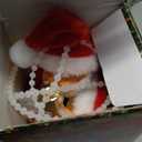 Electric Climbing Santa Claus on Rope Ladder Funny Plush Santa Claus Climbing Ladder Up and Down Figure with Music Christmas Tree Xmas Fireplace Holiday Home Party Decorations Hanging Ornaments