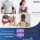 REVIX Ice Packs for Injuries Reusable, 2 Packs Hot & Cold Gel Ice Packs with PVC Cooling Design & Adjustable Strap, Flexible Therapy on Joints, Muscles, Shoulder, Back and Knee (10" x 5" Purple)