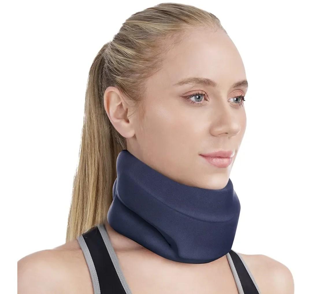 Neck Brace for Sleeping - Cervical Collar Relief Neck Pain and Neck Support Soft Foam Wraps Keep Vertebrae Stable for Relief of Cervical Spine Pressure for Women & Men Prussian Blue Medium Size