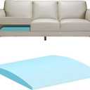 Couch Cushion Support for Sagging Seat 20X20X2 Inches Higher Density Foam Under Couch Cushion Support with Anti Slip Mesh Fabric, Light Blue 1Pc