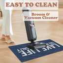 SPBL&L Lake Door Mat, Lake Life Cuz Beaches Be Salty Welcome Doormat for Front Door Porch Entryway Indoor Outdoor Outside, Blue and White Bath Mat, 17x30 Inch