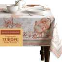 Maison d' Hermine Table Cloth Rectangle Table 100% Cotton 60 x 120 Inches Fall Tablecloth Reusable Everyday Use for Thanksgiving Christmas Decorations Dining Farmhouse Party (Giving Thanks)