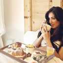 Acacia Wood Serving Tray with Handles Set of 2  Decorative Serving Trays Platter for Breakfast in Bed, Lunch, Dinner, Patio, Ottoman, Coffee Table, BBQ, Party Great for Lap &Couch