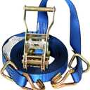 Everest Premium Ratchet Tie Down – 1 PK – 1 IN – 16 FT – 1000 LBS Working Load – 3000 LBS Break Strength – Cambuckle Alternative – Moving Appliances and Equipment