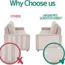 3 x HA SHI Cat Scratch Protector  Furniture Shield Sheets or Sticky Tape, Large Coverage, Pet Safe (Single-Sided)
