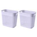 UUJOLY Plastic Small Trash Can Wastebasket, Garbage Container Basket for Bathrooms, Laundry Room, Kitchens, Offices, Kids Rooms, Dorms, (Grey, 2 Pack/3 gallons)