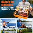 Large 3-Layer Fishing Tackle Box with Tackle Included, All-in-One 417 Pcs Fishing Lures Kit with Small 2-Sided Box & Gloves for Anglers, Complete Freshwater Bass Fishing Gear, Gift for Men