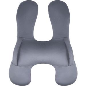 BEBAS Kids Car Travel Pillow with Neck Support - Ergonomic Sleeping Aid for Road Trips, Airplane & Car Rides, Soft Travel Pillow for Toddlers and Children (Grey) (Gray)