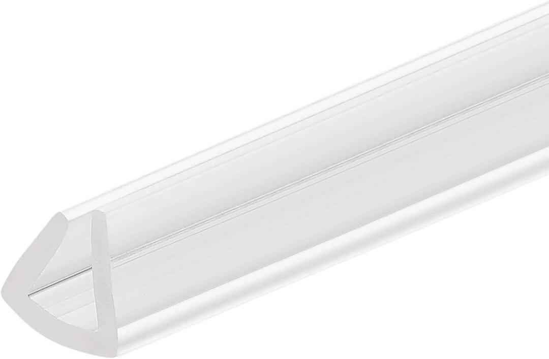 uxcell U Channel Edge Trim, 11.5ft Length Rubber Guard Seal Strip Edge Protector Fit for 3-4mm Edge, (5/16" W x 9/32" H) Clear