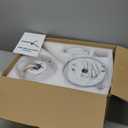 VOLISUN Ceiling Fan with Lights, 42 inch Low Profile Ceiling Fan with Light and Remote, Reversible, 3CCT, Dimmable, Noiseless, White Flush Mount Ceilings Fans for Bedroom, Indoor/Outdoor